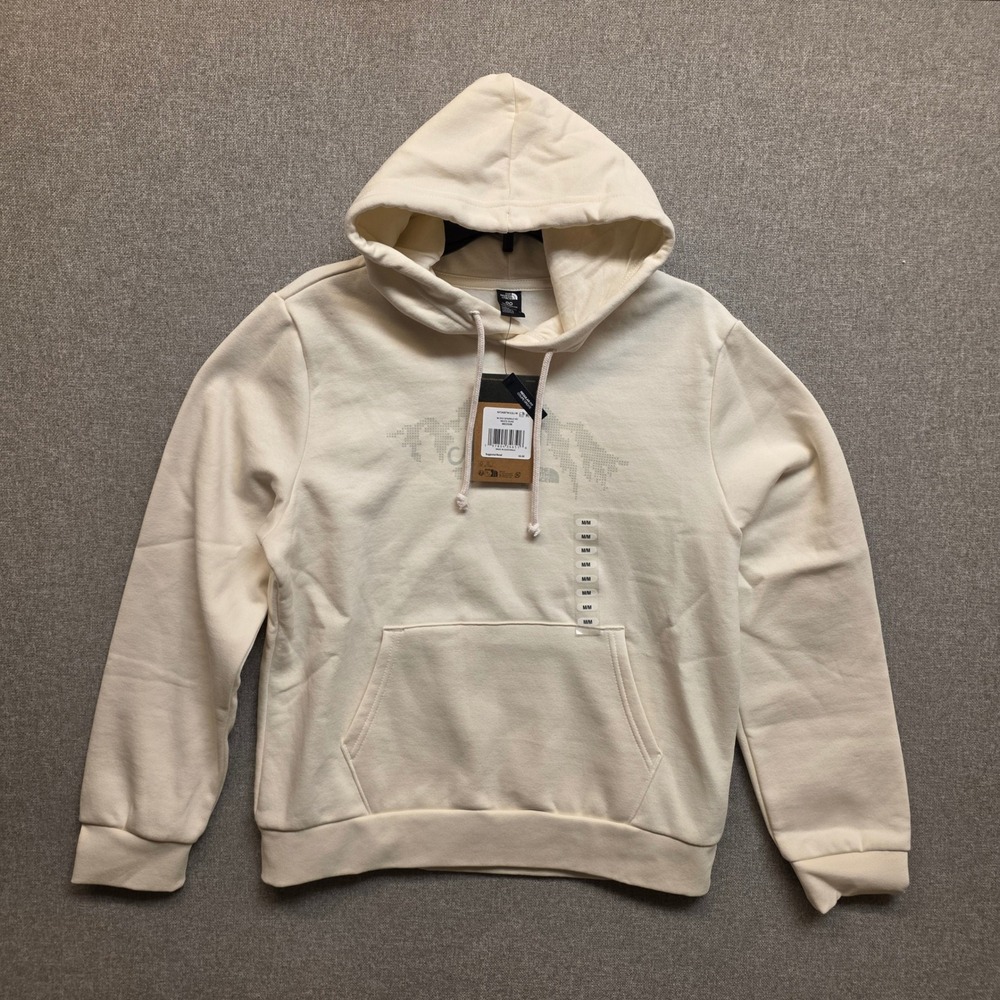 The North Face Womens M TKO Sparkle Hoodie White Dune Fleece Y2K Gorpcore